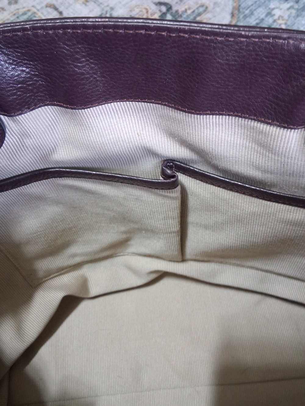 RADLEY London Calf Hair Brown/Burgundy/Wine Red Tote Bag Purse RoseGold Hardware - Picture 10 of 16